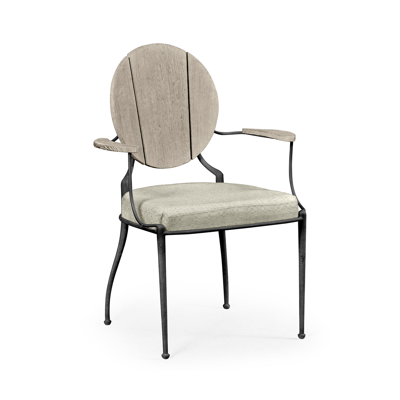 Circle Back Navajo Sand & Iron Dining Arm Chair