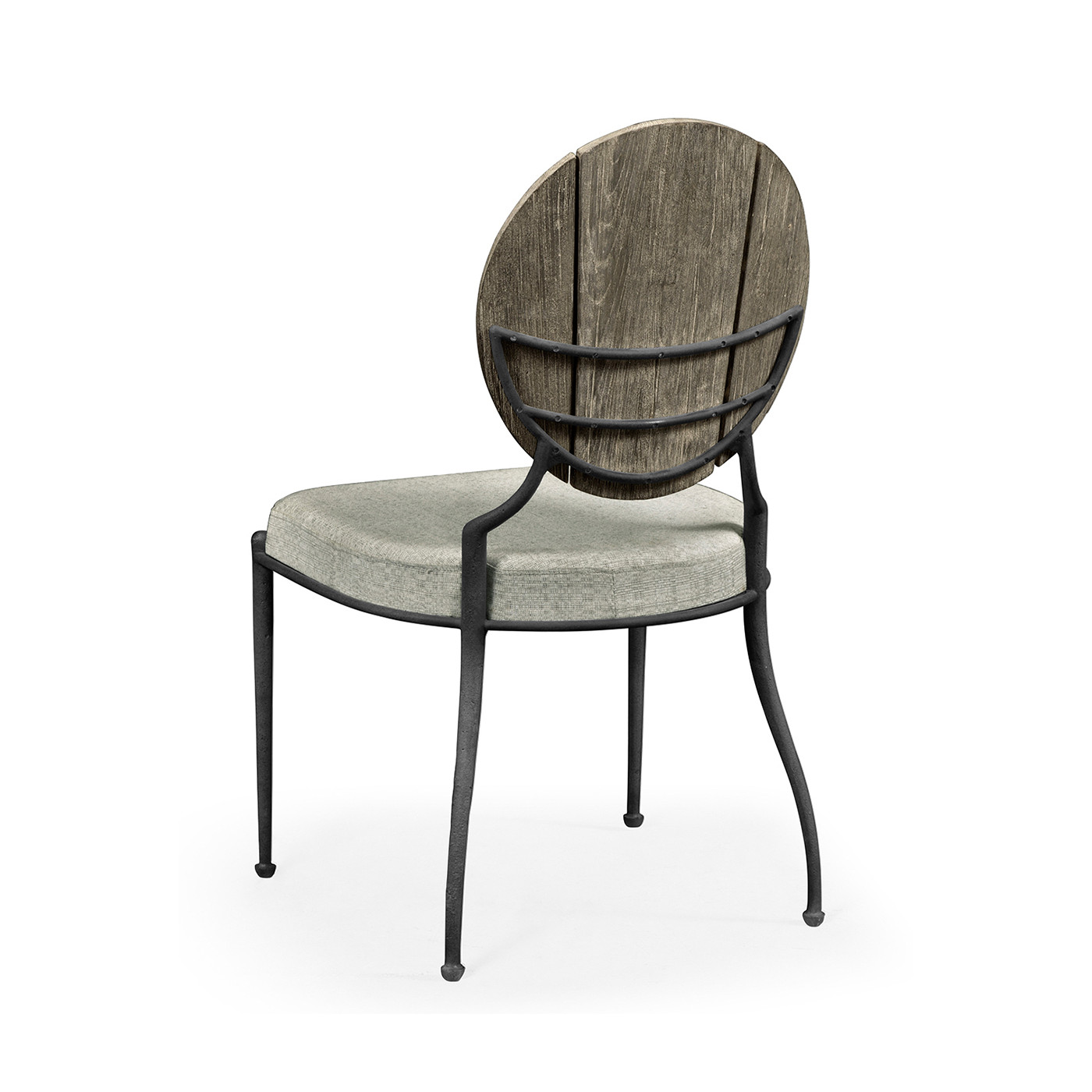 Circle Back Grey & Iron Dining Side Chair