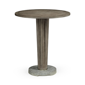 Round Grey Bar Table with a Terrazzo Base 36