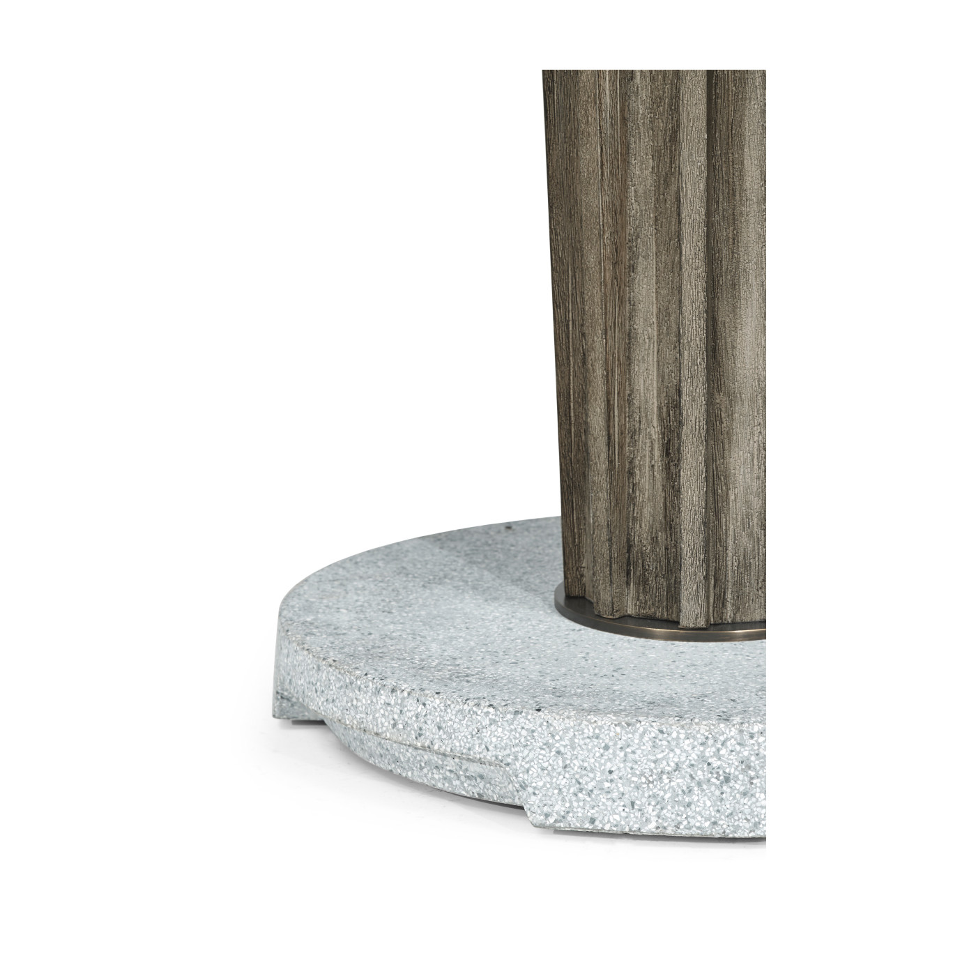 Round Grey Counter Table with a Terrazzo Base 36