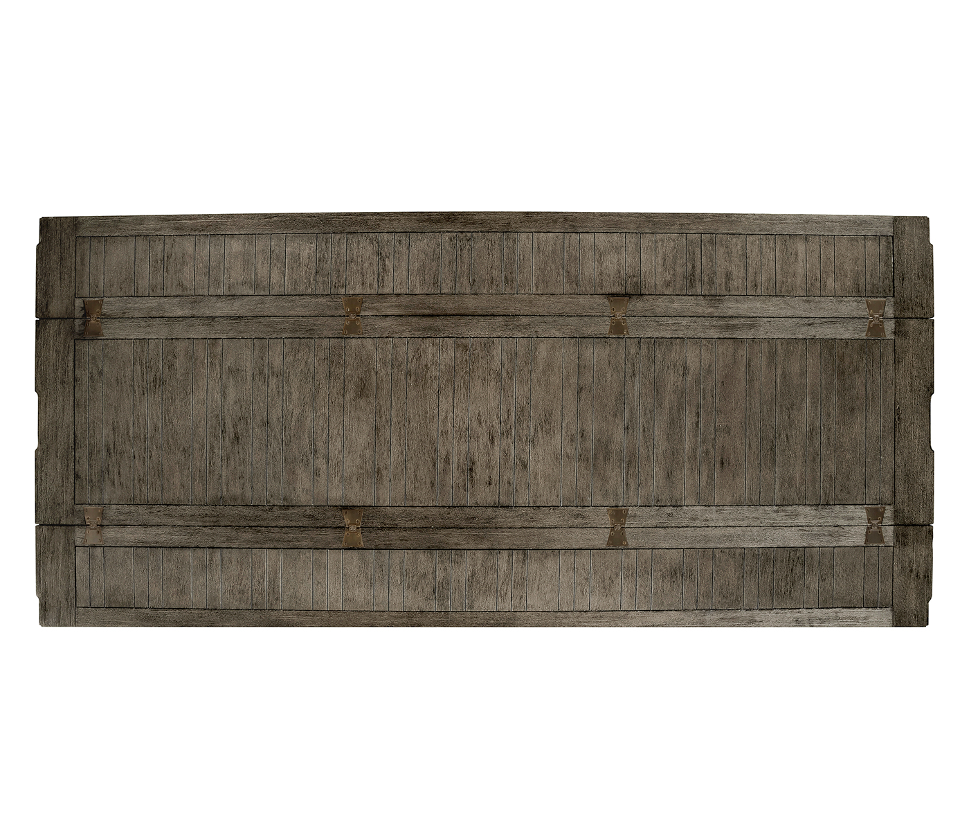 Rectangular Grey & Antique Brass Hunt Table