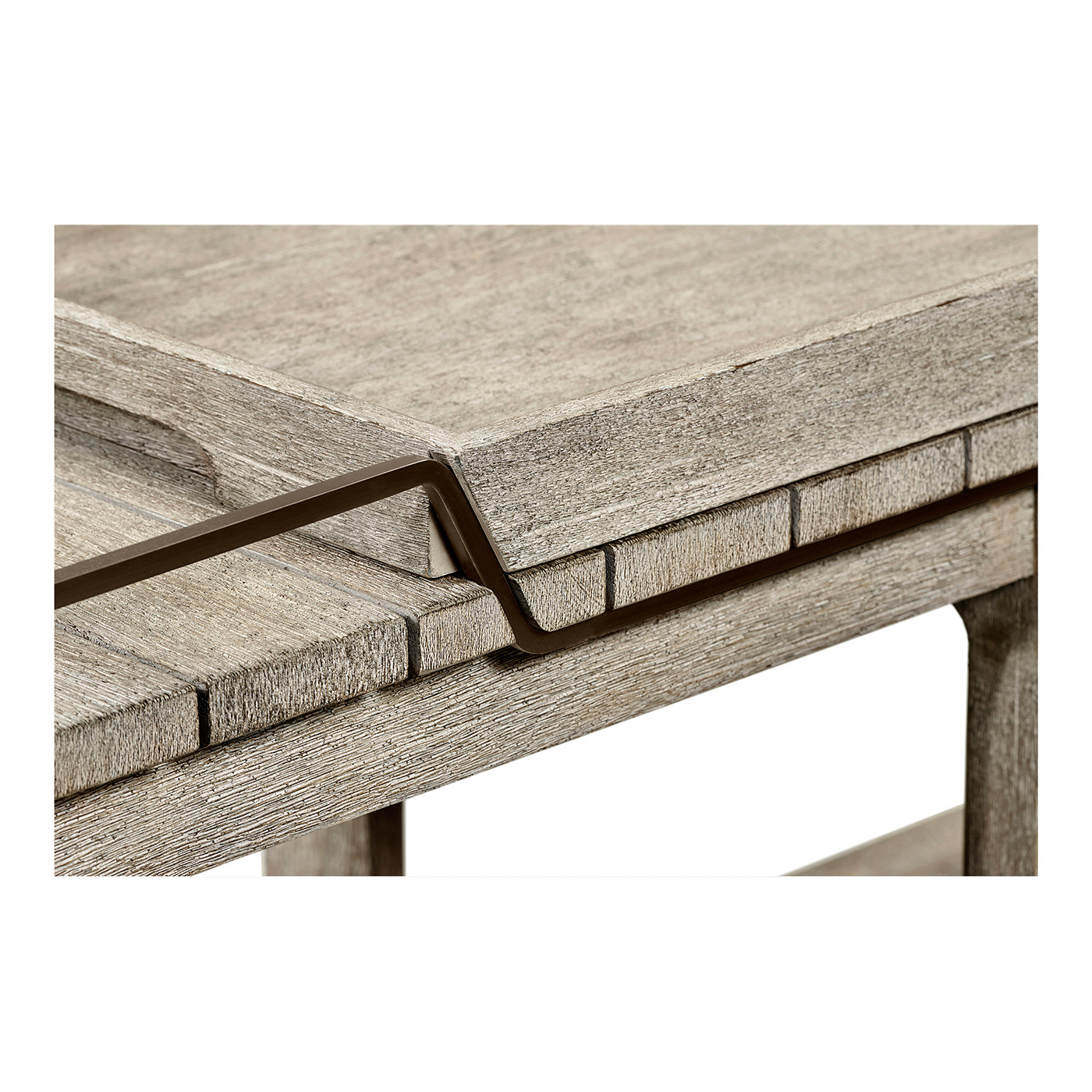 Rectangular Navajo Sand & Brass Sideboard with Removable Tray