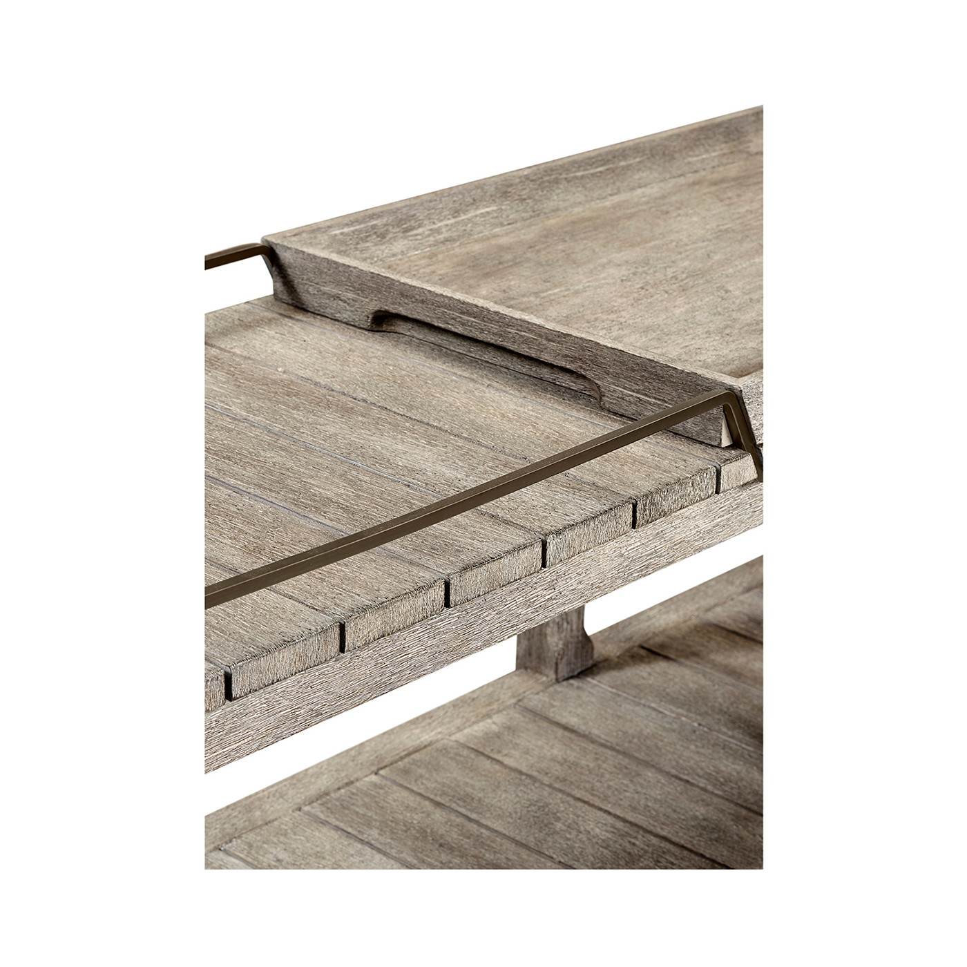 Rectangular Navajo Sand & Brass Sideboard with Removable Tray