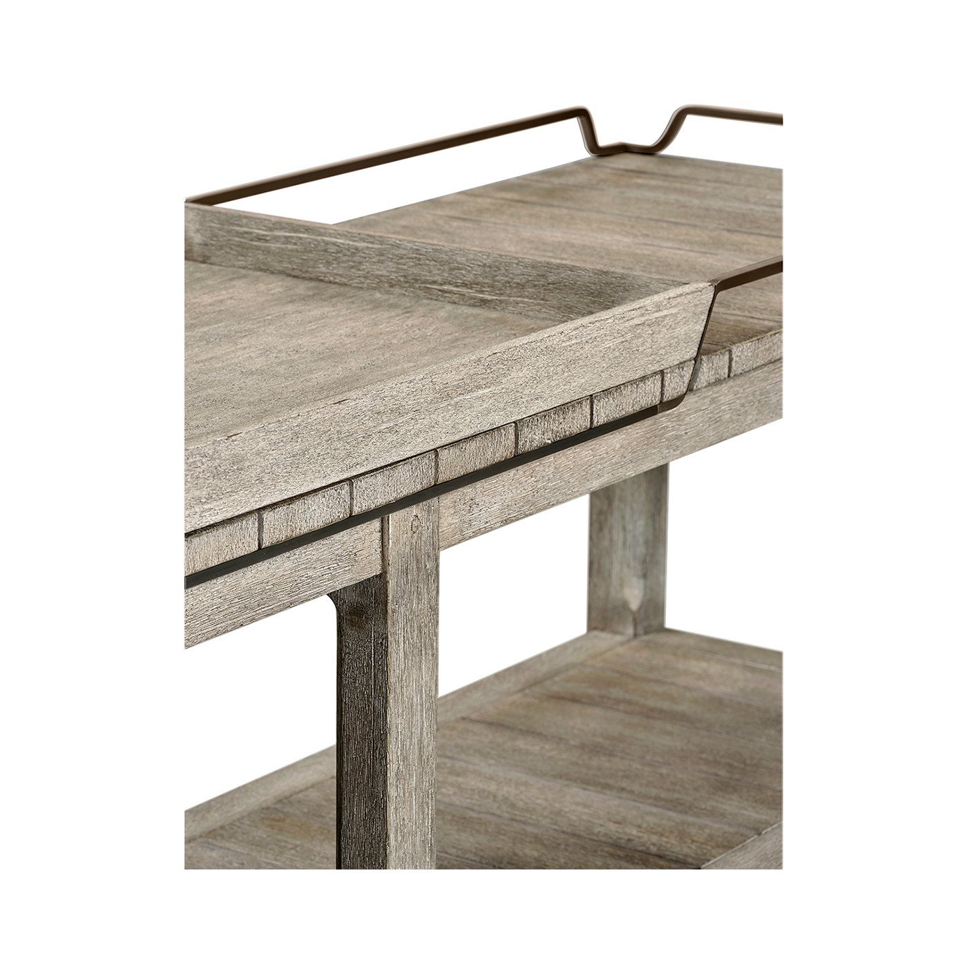 Rectangular Navajo Sand & Brass Sideboard with Removable Tray