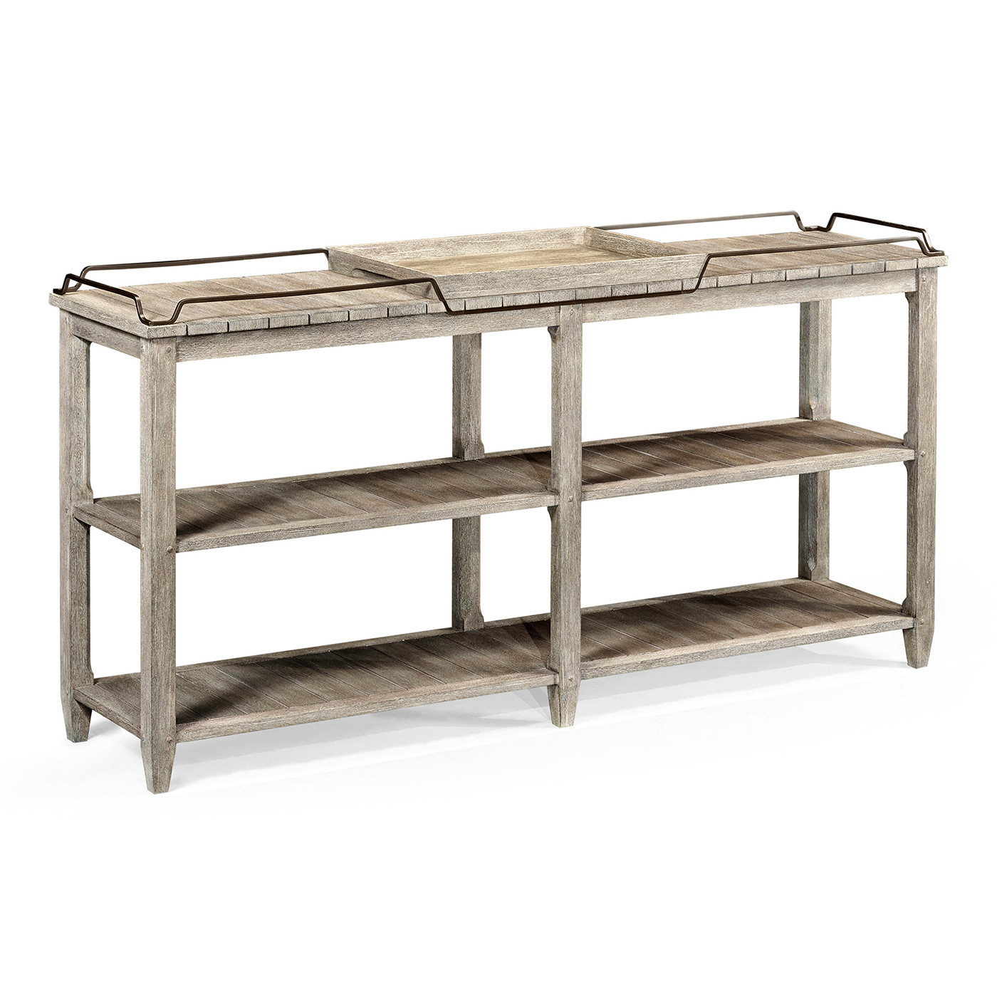 Rectangular Navajo Sand & Brass Sideboard with Removable Tray