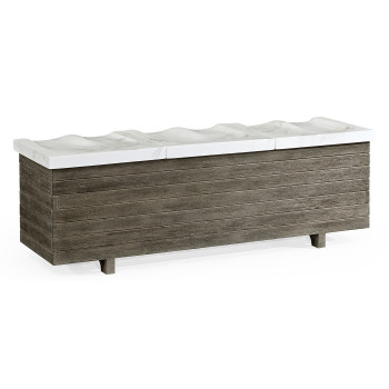 Grey & Faux Marble Storage Bench