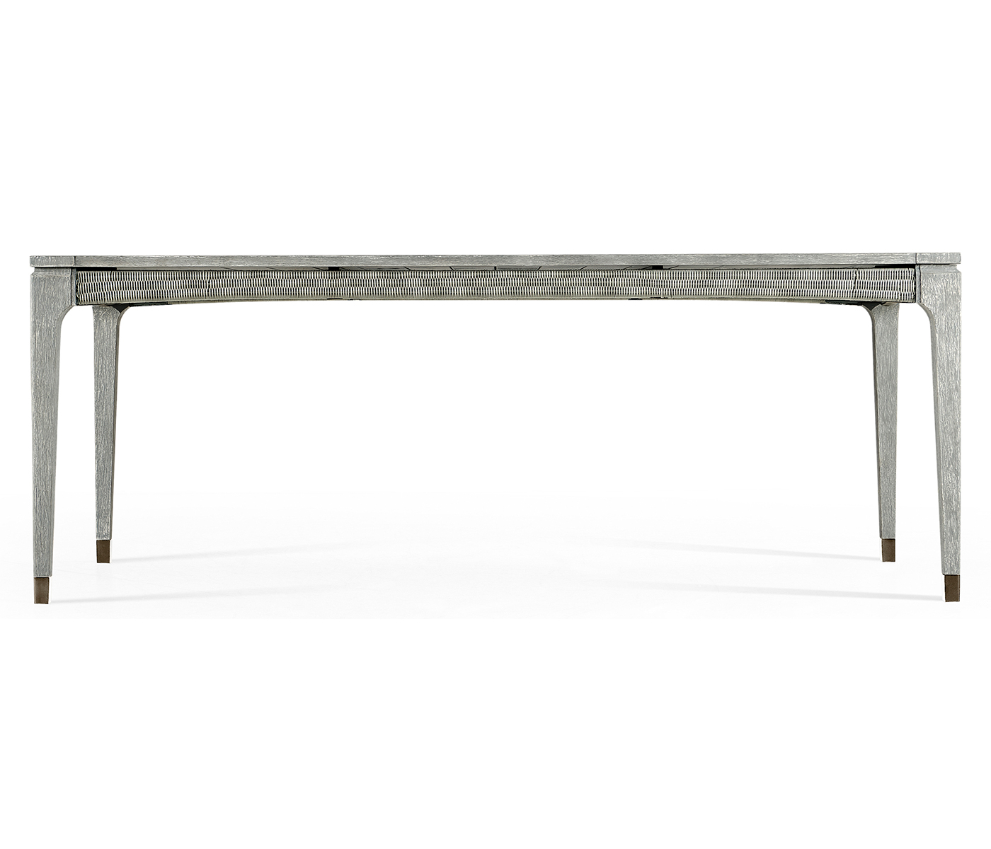 Rectangular Cloudy Grey Navajo Sand & Rattan Dining Table