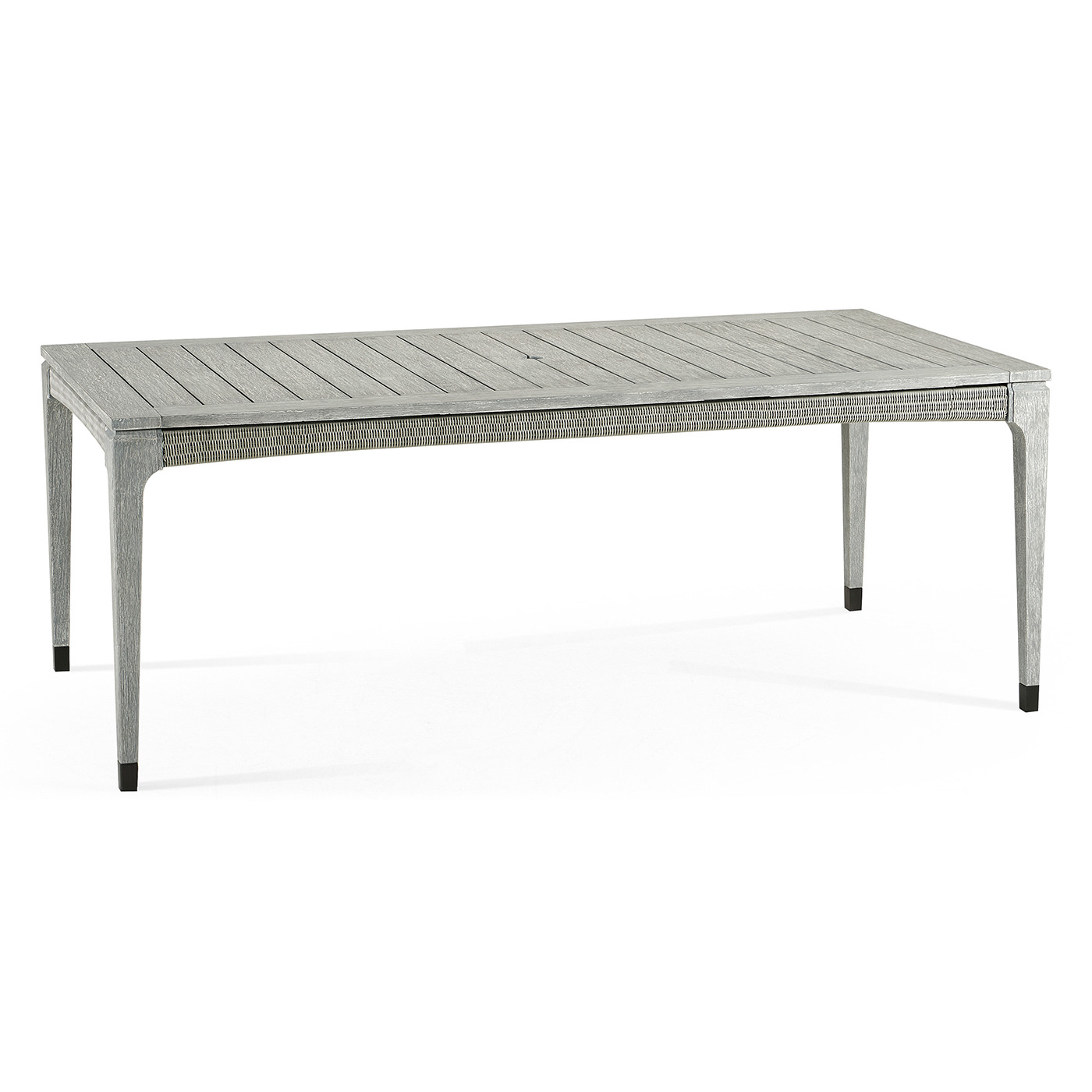 Rectangular Cloudy Grey Navajo Sand & Rattan Dining Table 80