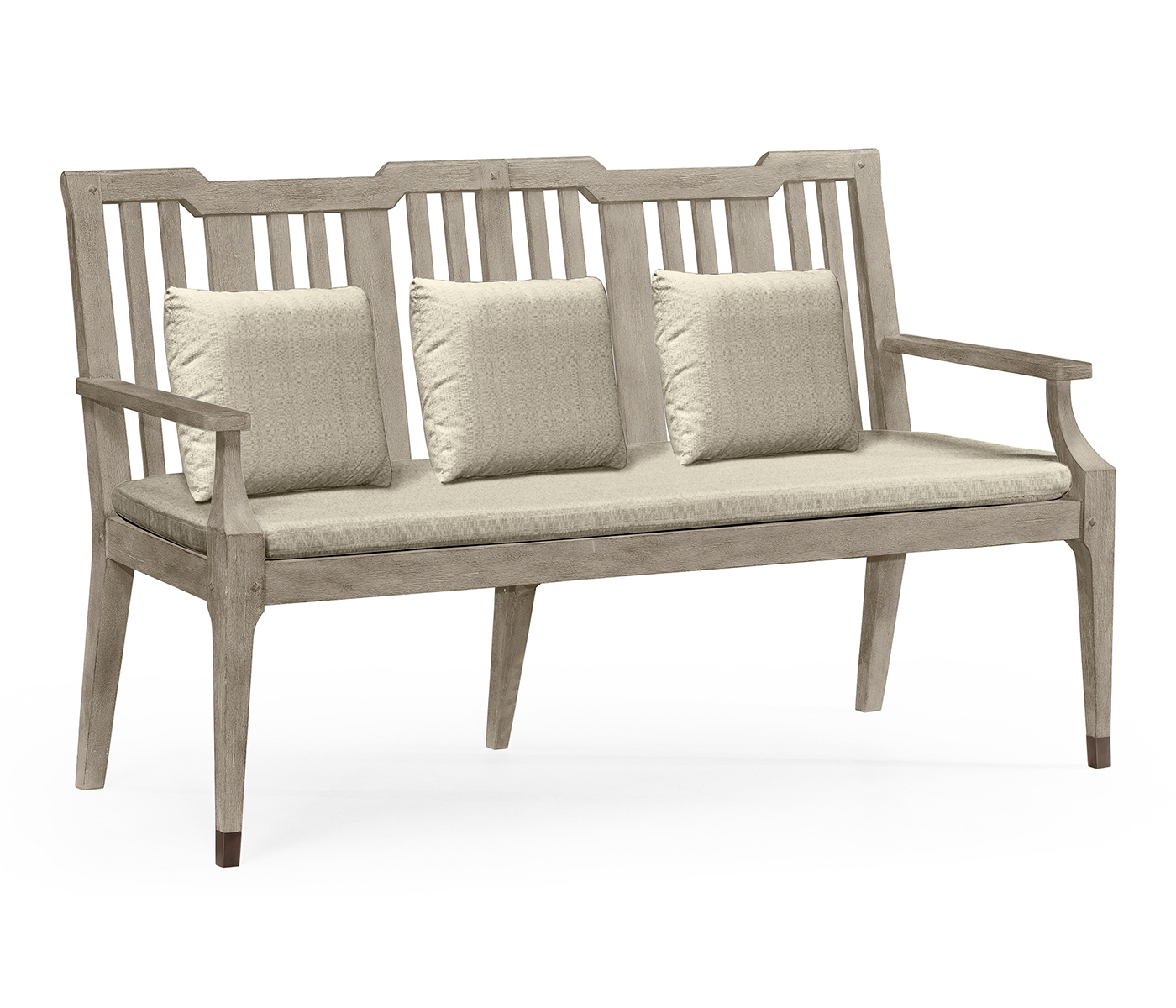 Navajo Sand Garden Bench with Cushion & Pillows