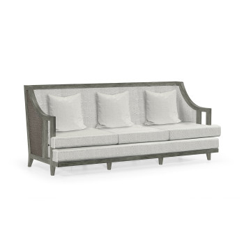 Hampton Rattan Three-Seat Sofa