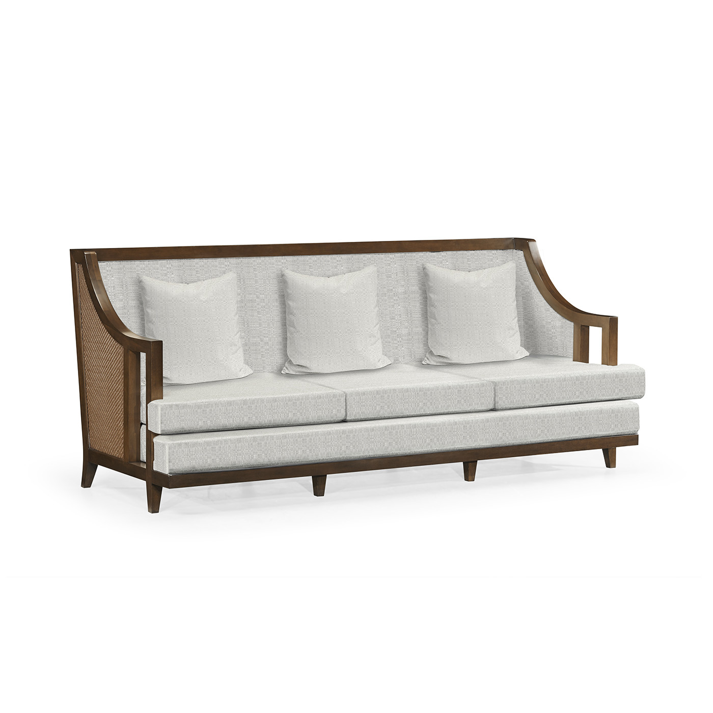Hampton Rattan Three-Seat Sofa