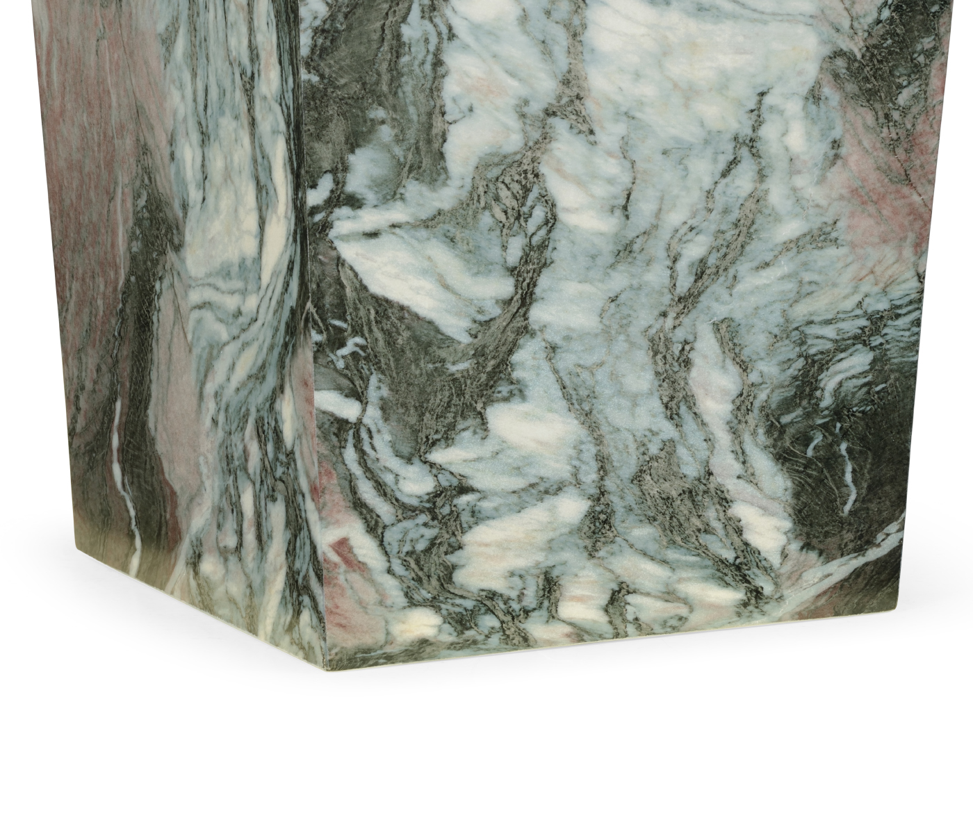 Large Square Faux Black & Grey Marble Planter