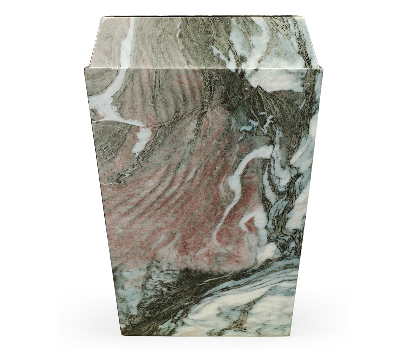 Small Square Faux Black & Grey Marble Planter