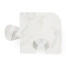 Faux White & Grey Marble Puzzle Piece Side Table