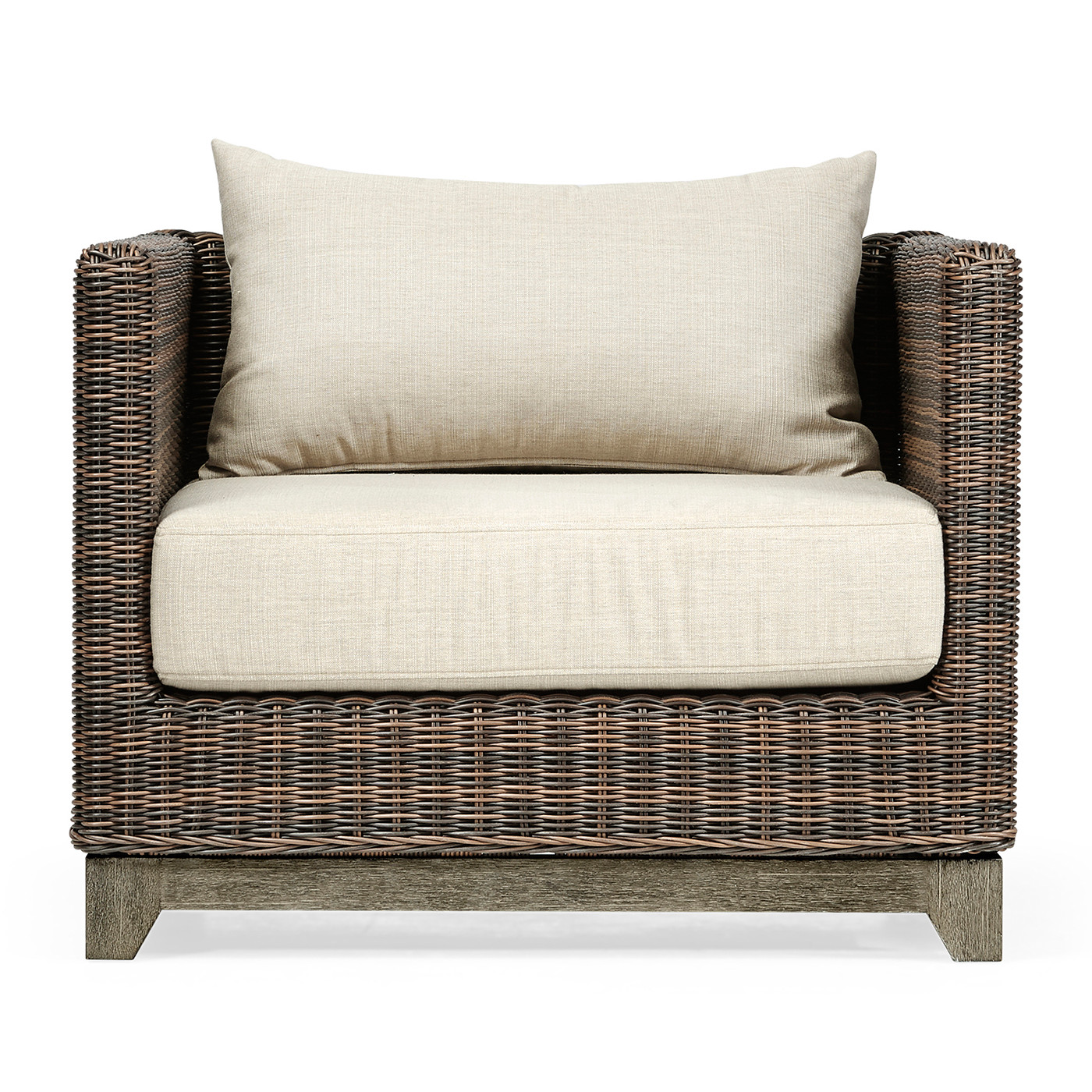 Grey & Rattan Chair