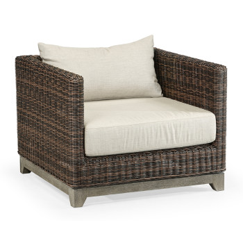 Grey & Rattan Chair