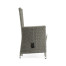 Grey Wicker Rattan Dining Chair with Reclining Back