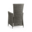 Grey Wicker Rattan Dining Chair with Reclining Back