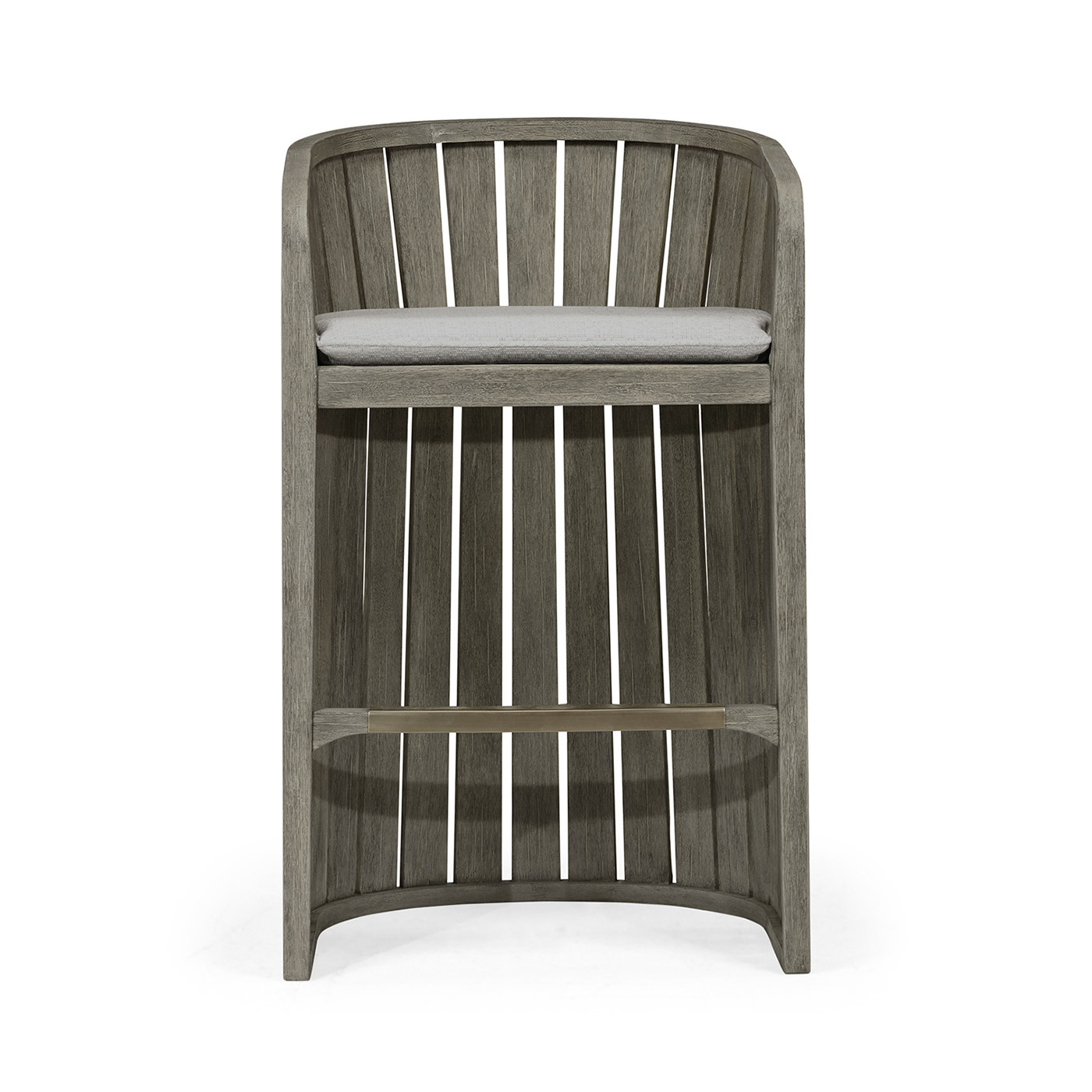 Slatted Grey Tub Bar Stool